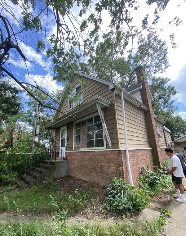Frame house, before